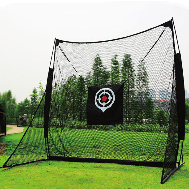 Golf Practice Net with Hitting Mat And Side Barriers for Backyard